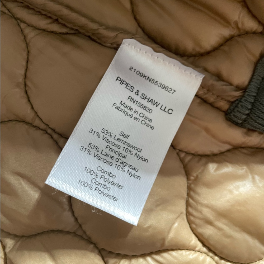 VERONICA BEARD Marjeti Mixed-Media Quilted Bomber Jacket, Olive & Navy, XL - Picture 12 of 13